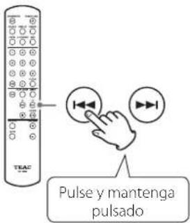 TEAC Pulse y mantenga pulsado