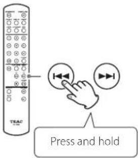 TEAC Press and hold