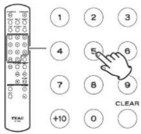 TEAC VRDS701T - Utilisation des touches numériques pour sélectionner la piste à lire - 1