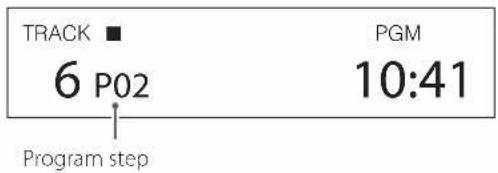 TRACK ■ 6 P02 Program step PGM 10:41