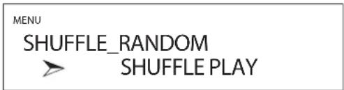 MENU SHUFFLE_RANDOM SHUFFLE PLAY