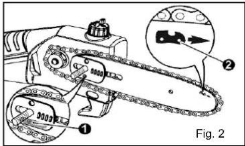 Scotts CLPS40020S - INSTALLING/REPLACING THE GUIDE BAR AND CHAIN - 2