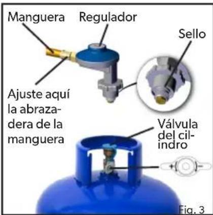 CADAC Carri Chef 40 - como desconectar y cambiar el suministro de gas - 2