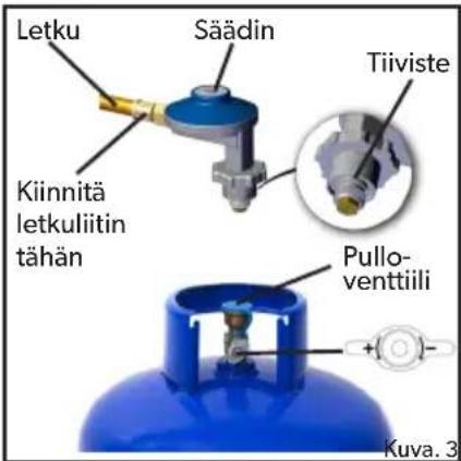 CADAC Carri Chef 40 - Kaasunsyöton irrottaminen ja vaihtaminen - 1