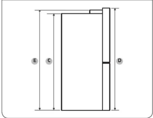 SAMSUNG RF23A9675MT - Espacio libre - 2