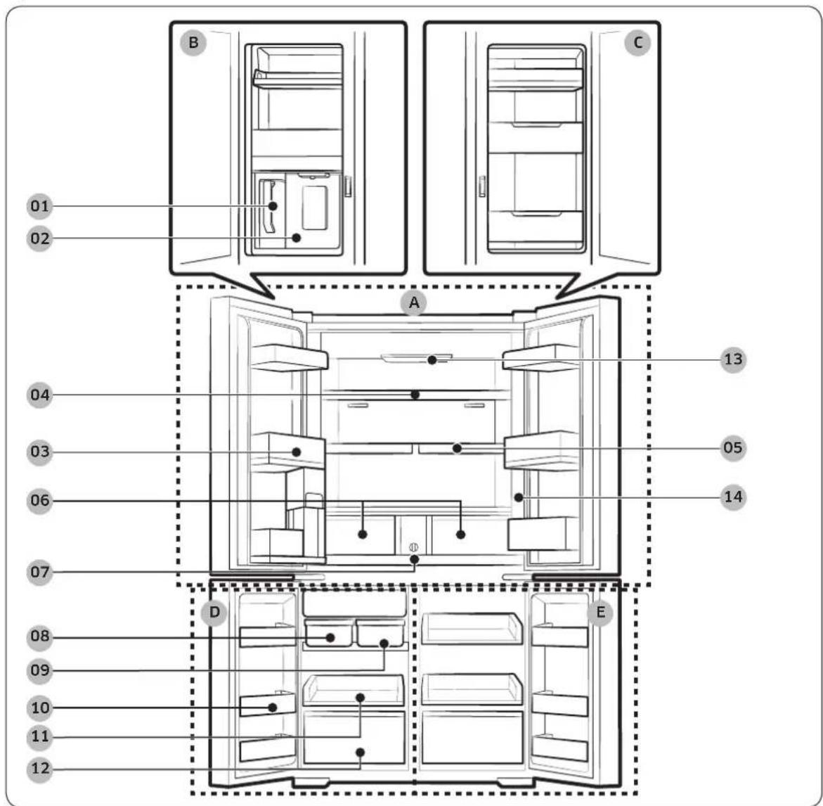 SAMSUNG RF23A9675MT - Descripción breve del refrigerador - 1