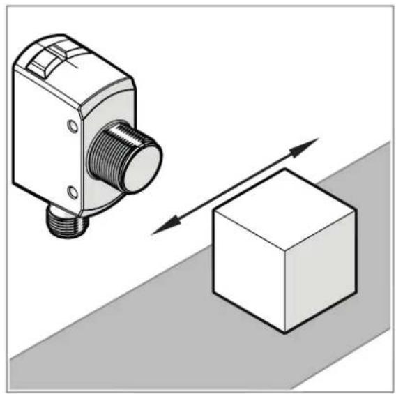 IFM OGD551 - Orientation du détecteur en cas d'objet en mouvement - 1