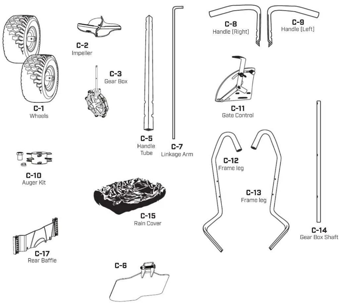 Chapin 82400B - Spreader Hardware [Actual size] - 1