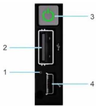 DELL PowerEdge R660xs - 右侧控制面板视图 - 1