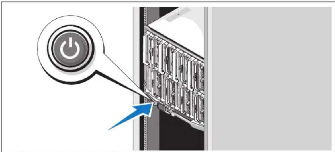 DELL PowerEdge M605 - Einschalten des Systems - 1
