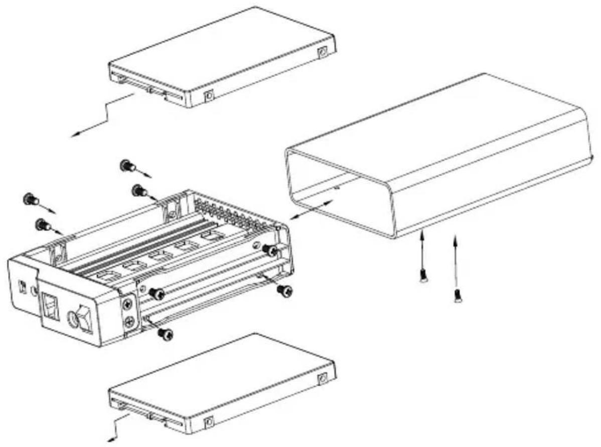 Icy Box IBRD2253U31 - Installation du lecteur des disques durs - 1
