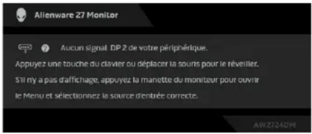 ALIENWARE AW2724DM - Messages d'avertissement OSD - 12