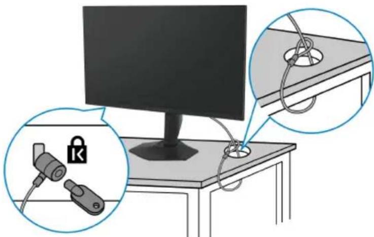 ALIENWARE AW2724DM - Sécuriser votre moniteur avec un verrou Kensington (en option) - 1