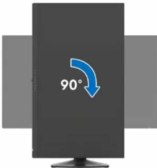 ALIENWARE AW2724DM - Pivoter dans le sens horaire - 1