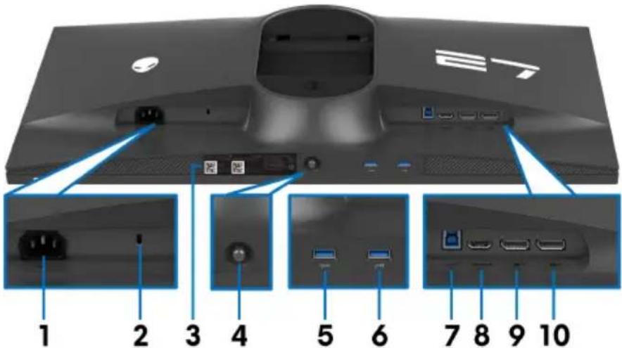 ALIENWARE AW2724DM - Vue arrière et de dessous - 1