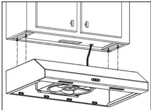 BROAN BCSEK136WW - Install the Hood (Standard Installation) - 1
