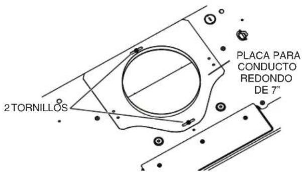 2 TORNILLOS PLACA PARA CONDUCTO REDONDO DE 7"