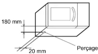 180 mm 20 mm Perçage