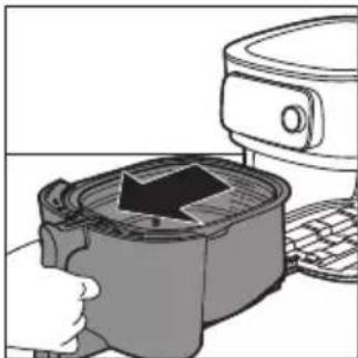 PHILIPS Airfryer XXL Connected HD9875 - Einsetzen des abnehmbaren Siebbodens - 1