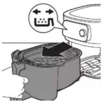 Diagram showing a device with a mouse icon and directional arrow, likely illustrating a process or control mechanism.