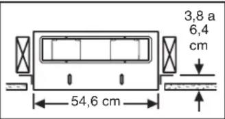 3,8 a 6,4 cm 54,6 cm