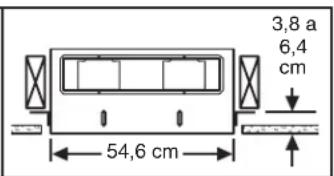 3,8 a 6,4 cm 54,6 cm