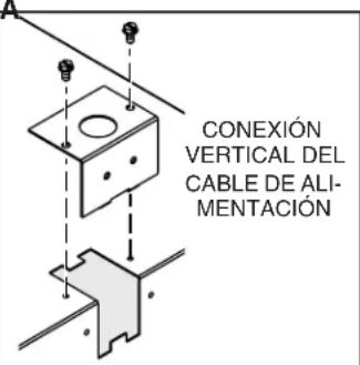 CONEXIÓN VERTICAL DEL CABLE DE ALI- MENTACIÓN
