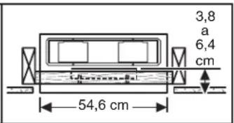 3,8 a 6,4 cm 54,6 cm