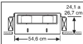24,1 a 26,7 cm 54,6 cm