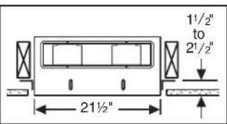 1½" to 2½" 21½"