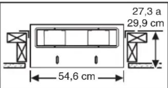 27,3 a 29,9 cm 54,6 cm