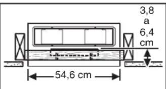 3,8 a 6,4 cm 54,6 cm