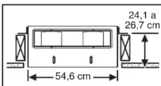 24,1 a 26,7 cm 54,6 cm