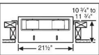 10 3/4" to 11 3/4" 21½"