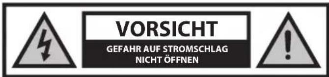 VORSICHT GEFAHR AUF STROMSCHLAG NICH T ÖFFNEN