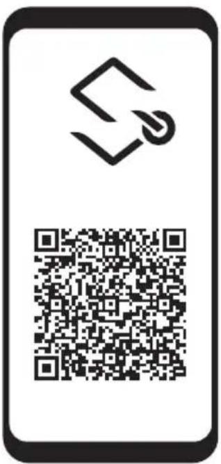 QR code with a mobile phone icon above it, likely linking to a digital service or app
