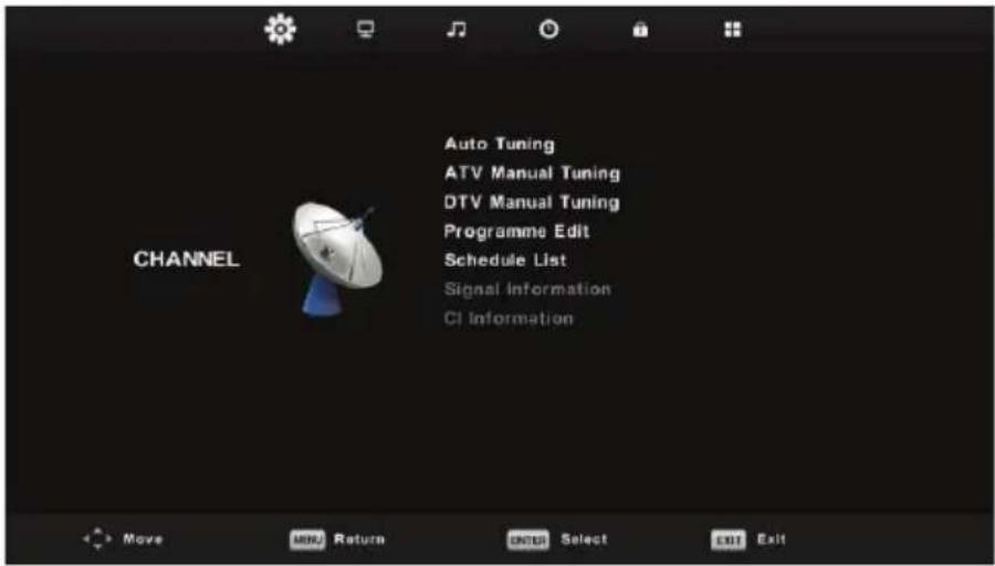 AYA A32HD0222B - Menu Chaînes – ATV/TNT - 1