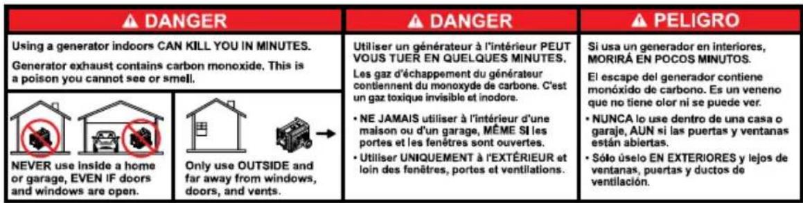 Generac GP18000EFI - Replacement Hazard Labels - 5