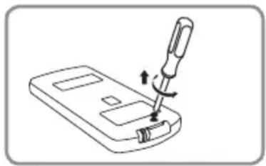 AudioAffairs TVS 264 - Inserimento/sostituzione della batteria del telecomando - 2