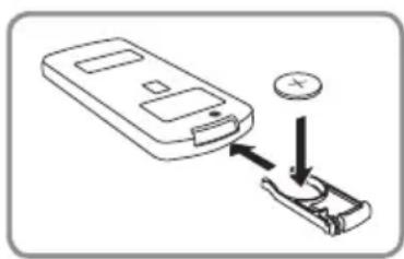 AudioAffairs TVS 264 - Inserting/changing the battery of the remote control - 3