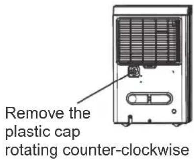 Remove the plastic cap rotating counter-clockwise