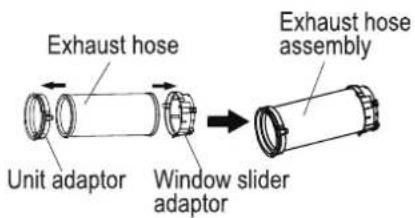 MIDEA MP10STWBA2RCM - Window Installation Kit Step 1 : Preparing the Exhaust Hose Assembly - 1