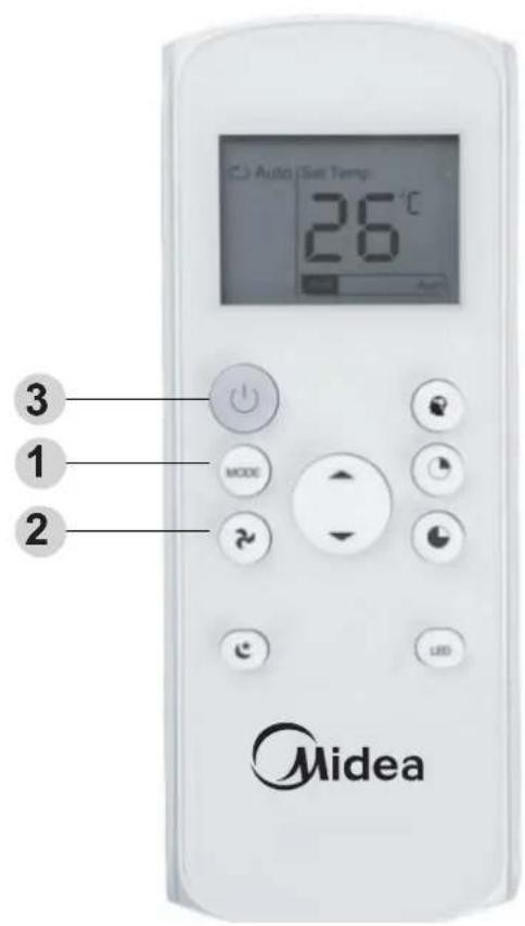 MIDEA MP05SRWBA3RCM - Utilisation du mode FAN (ventilation) - 1