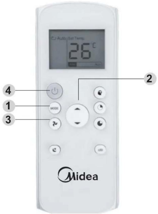MIDEA MP05SRWBA3RCM - Fonctionnement du mode COOL (refroidissement) - 1
