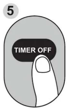 MIDEA MP05SRWBA3RCM - Réglage des fonctions TIMER ON et TIMER OFF en même temps - 5