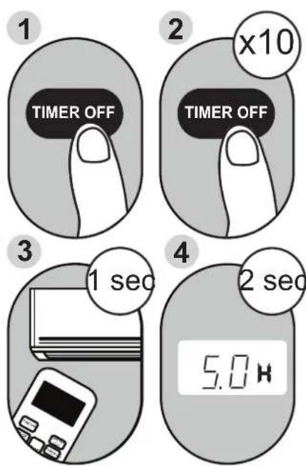 MIDEA MP05SRWBA3RCM - Fonction TIMER ON (minuterie activée) - 2