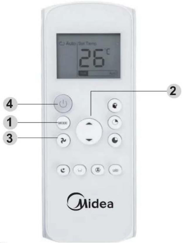 MIDEA MP12DWWBA2RCM - Fonctionnement du mode COOL (refroidissement) - 1