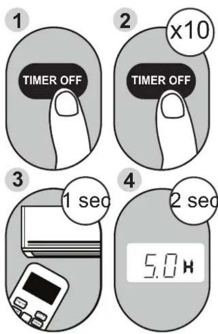 MIDEA MP12DWWBA2RCM - Fonction TIMER ON (minuterie activée) - 2