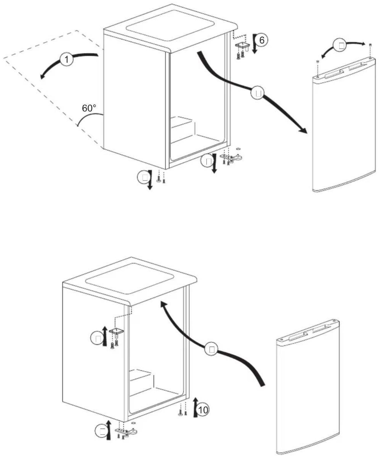 BEKO FSE1175N - Inversione degli sportelli - 1