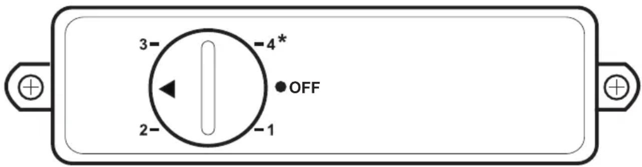 3- 4* 2- 1 OFF
